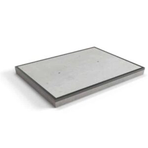 Betonplaat 200x150x14 cm Enkele wapening - Glad - met hoekrand