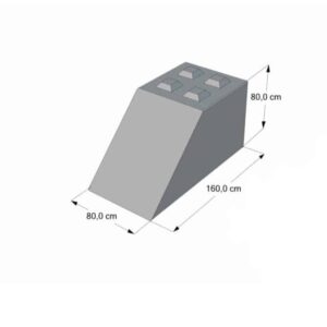 Megablok 160x80x80 schuin