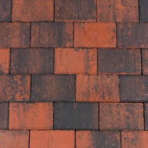 Betonklinker 6 cm Rood/Zwart